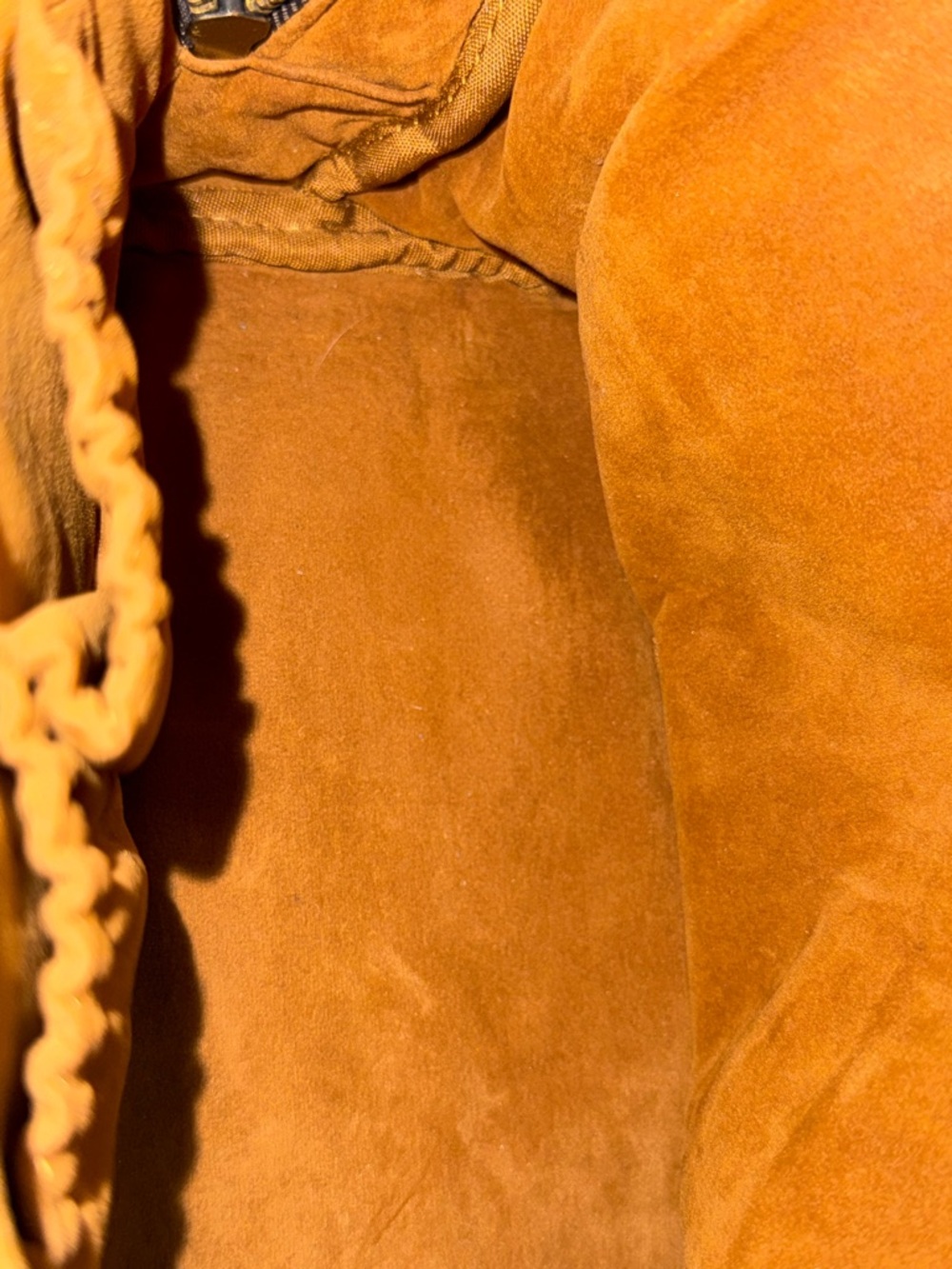 Patricia Nash Alencon backpack in a gold metallic finish. - Picture 7 of 9